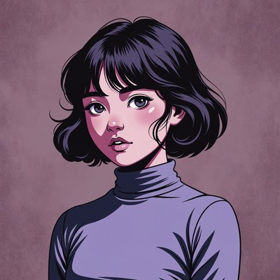 Young woman with short hair