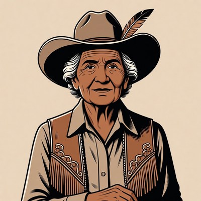 Elder with traditional western attire