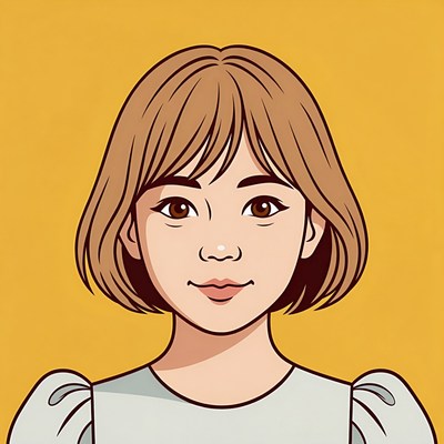 Young woman with short hair and friendly smile