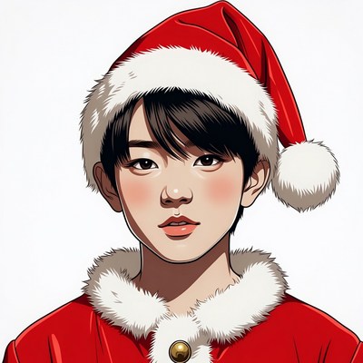 Young person in holiday attire