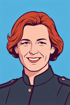 Woman in military uniform smiling