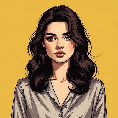 Portrait of a woman with dark hair