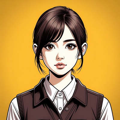 Young woman with dark hair