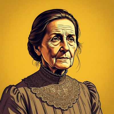 Portrait of an elder woman with expression