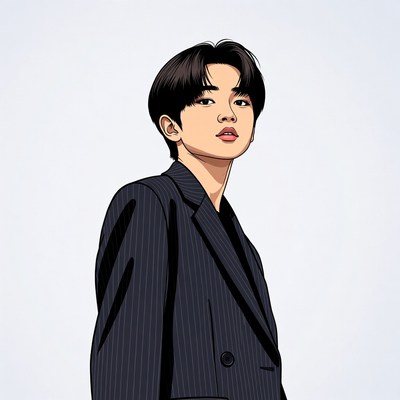 Young person in stylish suit