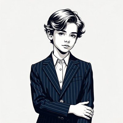 Young boy in formal attire