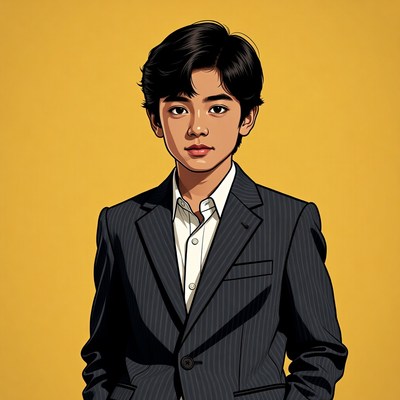 Young boy in a suit