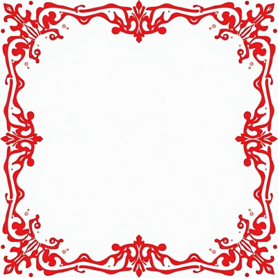 Red decorative border design for templates