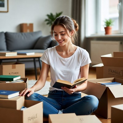 Organizing books in a new home