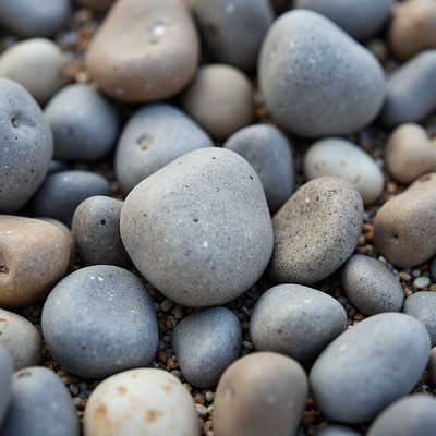 Gray stones on the ground