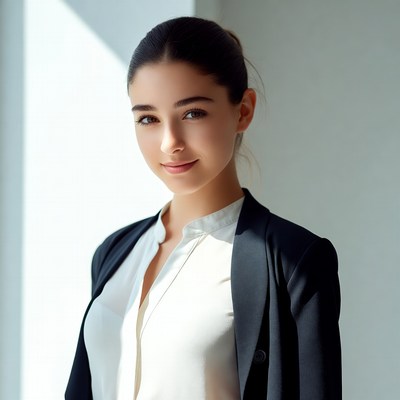Young woman in professional outfit