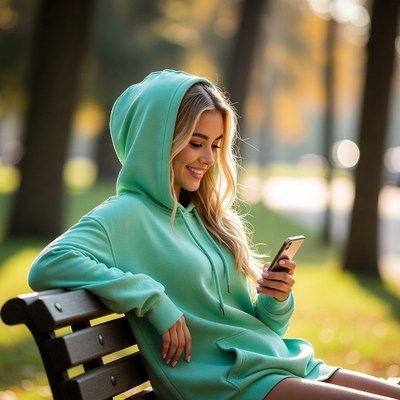 Young woman using smartphone outdoors