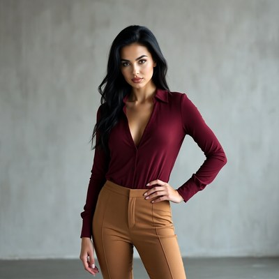 Portrait of a woman in studio setting