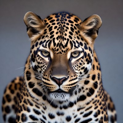 Leopard looking straight at camera