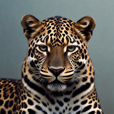 Leopard rests and looks forward