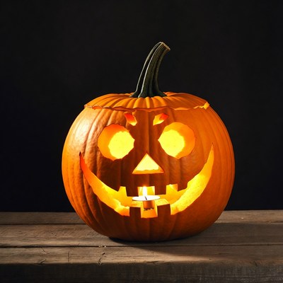 Pumpkin carved for halloween celebration