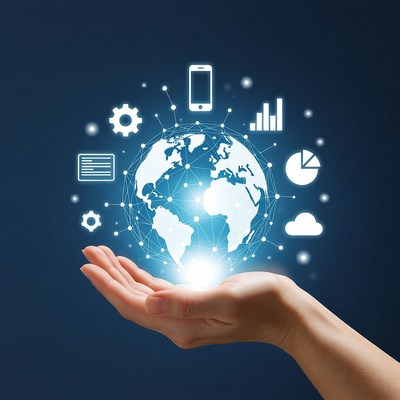 Global connection through technology and data