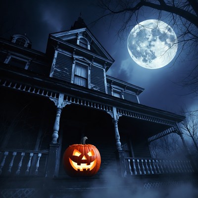 Halloween night at old house