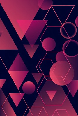 Shapes with bold colors and patterns