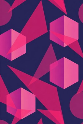 Colorful shapes on dark background