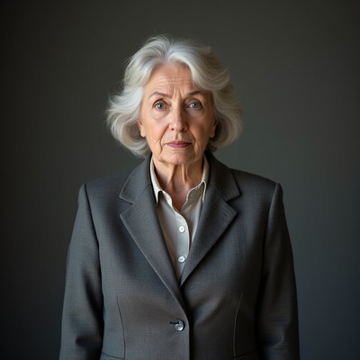 Senior woman in formal attire