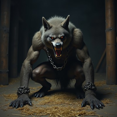 Dark creature in a dungeon setting