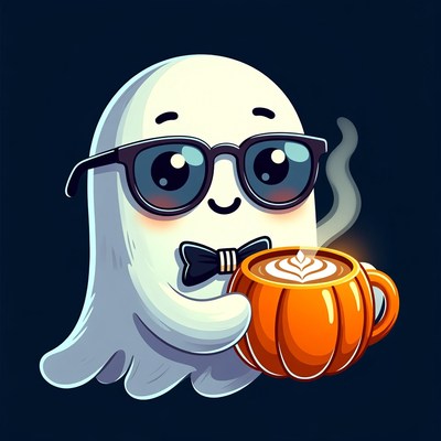 Ghost enjoying coffee moment
