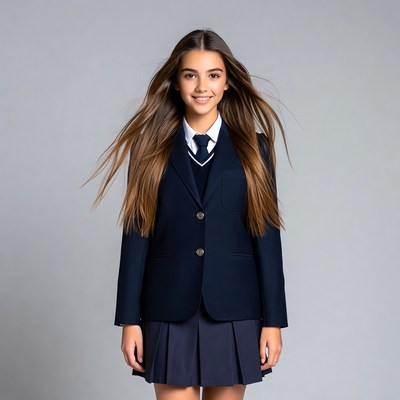 Student in formal attire posing for camera