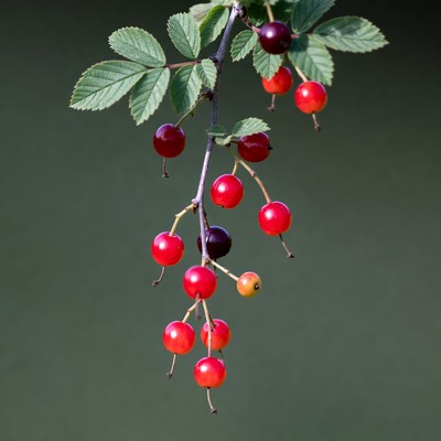 Bright berries on a branch