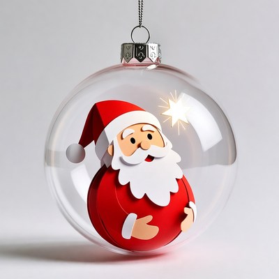 Santa in christmas ornament