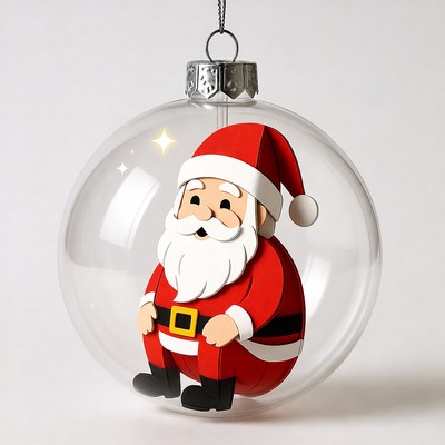 Santa claus in christmas ornament