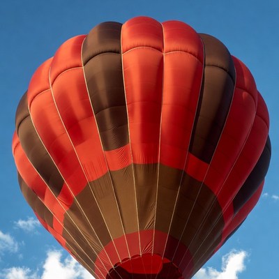 Hot air balloon in clear sky