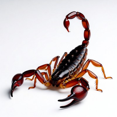 Scorpion on a white background