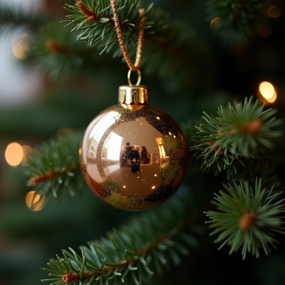 Christmas ornament on tree