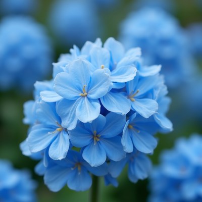 Bright blue flowers in full bloom