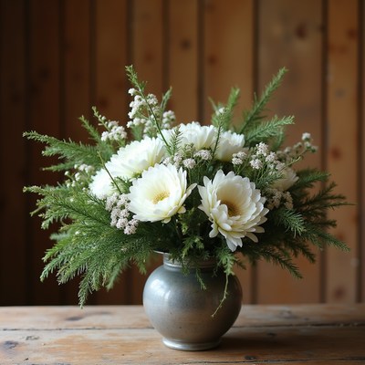 White flowers in a vase