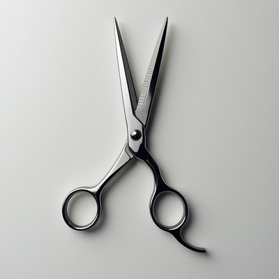 Scissors on a plain surface