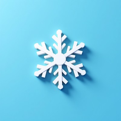 Snowflake on blue background