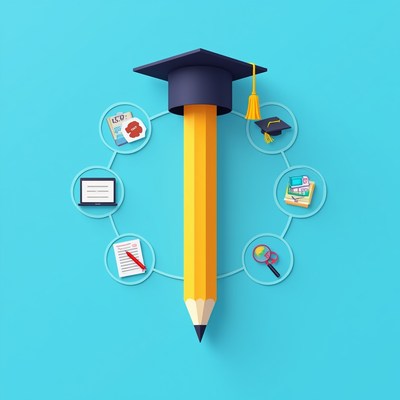 Education and learning tools visual concept