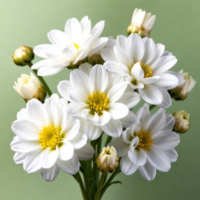 Flowers with white petals and yellow centers