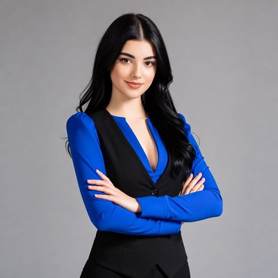 Business attire portrait in studio