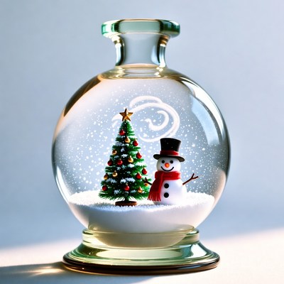 Snow globe with christmas scene inside