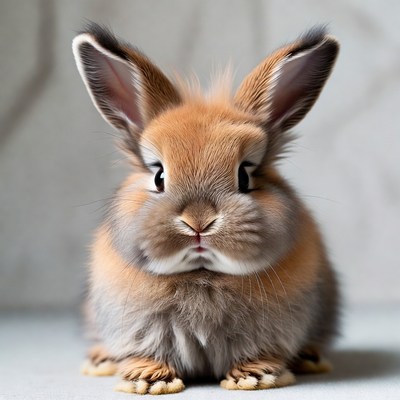 Rabbit sitting on a surface indoors