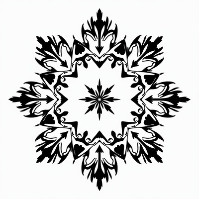Black and white decorative pattern design