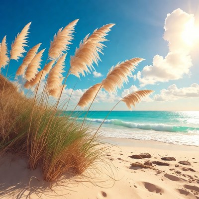 Pampas grass at the beach