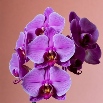Purple orchids in close view