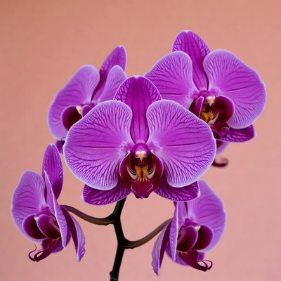 Purple orchid flowers close up