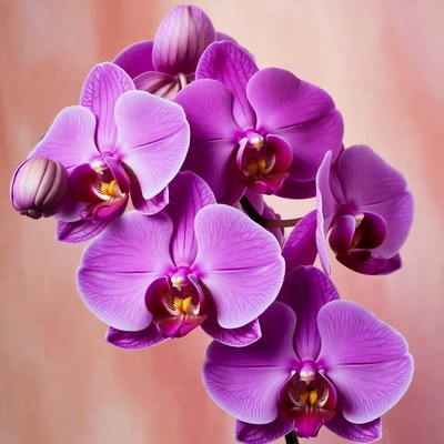 Purple orchids with soft background