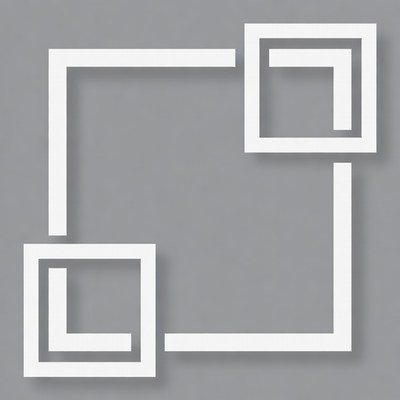 Corners and lines on gray background