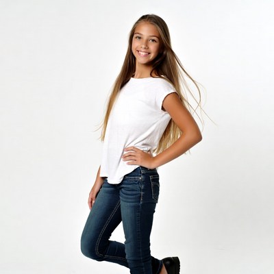 Girl posing in a casual outfit